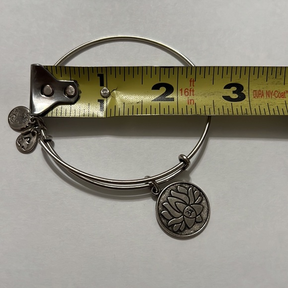 Alex & Ani Lotus Flower Charm Bangle Bracelet - Picture 5 of 5